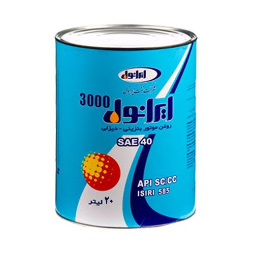 روغن موتور ایرانول 3000 - 20 لیتری SAE 40